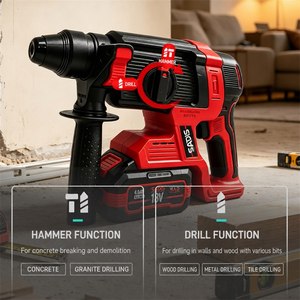 Martillo Demoledor Inalámbrico de 21V con Batería de Litio, Taladro de Impacto sin Escobillas, Recargable, Ligero, para Trabajos de Demolición - Product Image 1