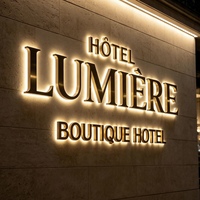 Enseigne lumineuse 3D personnalisée avec logo d'entreprise, lettres en métal 3D LED, enseigne extérieure pour devanture de magasin, fabricant d'enseignes