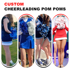 Pompons de cheerleading en feuille d'or et violet, pour célébrations scolaires, maternelle, élèves du primaire et du secondaire, filles. - Product Image 2