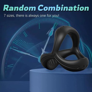 Anneau de Verrouillage Double Extensible en Silicone Triangulaire pour Homme, Anneau Pénien à Double Collier, Jouets Sexuels pour Couples, Vente Transfrontalière - Product Image 3