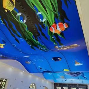 ZHIHAI round square flower <strong>clouds</strong> <strong>print</strong> ceilings and design for beauty salon - Product Image 4