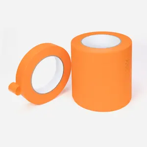 高温耐性オレンジ自動車マスキングテープ粘着車印刷高温クレープテープ