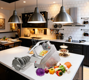 Hachoir à fromage électrique / Machine à trancher et à râper les tomates et les concombres pour cafétéria / Machine à couper les <span class=keywords><strong>carottes</strong></span> en dés - Product Image 3