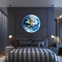 Applique murale LED moderne et créative, télécommande en fer dôme blanc chaud pour salon chambre 220V pour maison hôtel