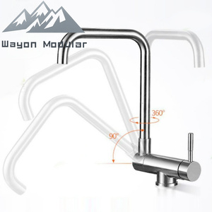 Robinet de cuisine pliable en acier inoxydable Wayon, mitigeur d'évier rotatif à 360° à levier unique - Product Image 4