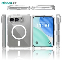 Coque de téléphone portable transparente en PC TPU Bayer antichoc avec fonction magnétique puissante pour iPhone 18 Fold