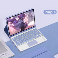 Untuk Samsung Tab Case Keyboard S6 Lite A7 10.4" A8 10.5" S7 S8 11" S7 FE S8 Plus 12.4" S8 Ultra 14.6'' Penutup Tablet Dengan Slot Pena