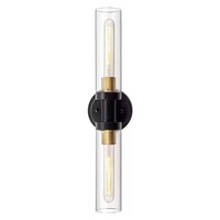 Lampu Dinding Desain Nordik 9W 10W dengan Alas Besi dan Kap Lampu Kaca untuk Ruang Tamu Dalam Ruangan, Lampu LED Downlight yang Dipasang di Dinding