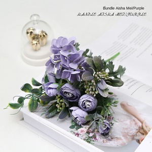 Alta calidad nórdico Rosa simulación flor pared telón de fondo boda novias celebración Hortensia peoní<span class=keywords><strong>a</strong></span> venta al por mayor <span class=keywords><strong>flores</strong></span> artificiales - Product Image 6