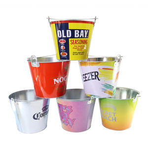 ถังน้ำแข็งเคลือบสังกะสีแบบพกพา ทนทาน พร้อมหูหิ้ว - Product Image 4