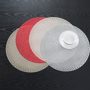Vente flash - Sets <span class=keywords><strong>de</strong></span> table ronds en vinyle - Sets <span class=keywords><strong>de</strong></span> table élégants en PVC <span class=keywords><strong>de</strong></span> haute qualité pour restaurant et mariage - Product Image 1