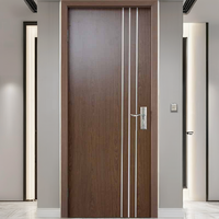 Porte intérieure en bois moulé HDF sur mesure, 6 panneaux creux, 36x96 pouces, économique