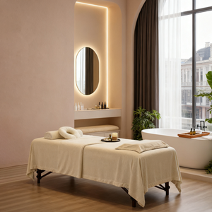 Juego <span class=keywords><strong>de</strong></span> Sábanas <span class=keywords><strong>de</strong></span> Terciopelo Blanco para Camilla <span class=keywords><strong>de</strong></span> Masaje, Terciopelo Coral, Estilo Nórdico Simple, Cubre Camilla <span class=keywords><strong>de</strong></span> Masaje para Salón <span class=keywords><strong>de</strong></span> Belleza, Cubre Camilla <span class=keywords><strong>de</strong></span> Belleza - Product Image 6