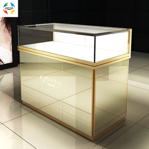 Customized Size Strong Glass Display Cabinet Jewellery Boutique Display Cabinet Jewelry Counter Display Showcase