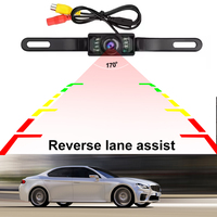 Caméra de recul pour plaque d'immatriculation 4.3 "avec vision nocturne-Système de recul étanche 12V pour voiture SUV Van Aide au stationnement
