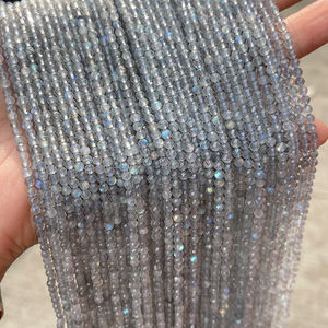 حبات مربعة من حجر القمر باللون الرمادي الطبيعي لصنع المجوهرات - Product Image 6