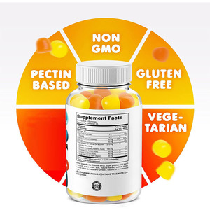 OEM bebas Gluten Formula imun tambahan otak olahraga Mata kesehatan meningkatkan perhatian anak-anak Omega3 6 9 Gummies Vitamin C - Product Image 2