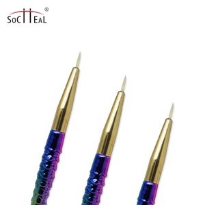 Yalixin แปรงทำเล็บ3ชิ้นด้ามอะคริลิครูปแบบไล่ระดับสีสุดหรู - Product Image 4