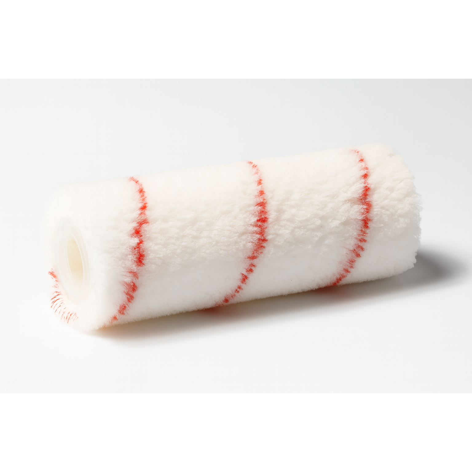 Rhodia 6.6 Polyamide White Red Stripe DIY Industrial Grade Paint Roller Sleeve 200mm Diameter 55mm Nylon Polyester Acrylic