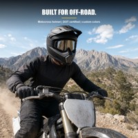Casque de motocross homologué DOT, style tout-terrain, mentonnière ventilée, échappement arrière, tailles XS-XL, distributeur en gros, logo personnalisé