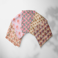 Conceptions d'été mignonnes 100% polyester coloré palmier jacquard crêpe poly jacquard avec des motifs d'été