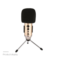 Micrófono de condensador con cable de nuevo diseño para estudio de grabación Equipo de podcast portátil para sistema móvil Android iOS Teléfono Metal