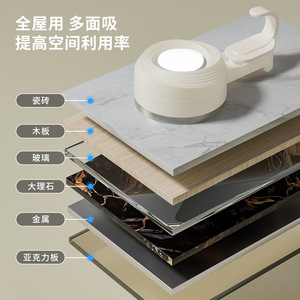 Suction Cup Hook Creamy Cherry Blossom Pink Wall Mounted Removable Hook For Bathroom Robe Hooks - Product Image 3