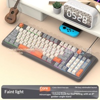 Nouveau clavier de jeu filaire USB XUNSVFOX K82 2026, sensation mécanique, clavier lumineux pour ordinateur de bureau, travail à domicile et au bureau