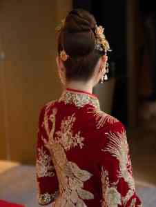 नई विवाहित हाफू महिलाओं की शैली के फोनिक्स पैटर्न की सजावट चीनी शादी की पोशाक दुल्हन Xiuhe पोशाक - Product Image 5