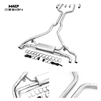 Dispositif d'échappement Catback à quatre sorties en acier inoxydable sablé, flux d'air fluide pour BMW X5 M50i 4.4T 2019-2026 – Amélioration