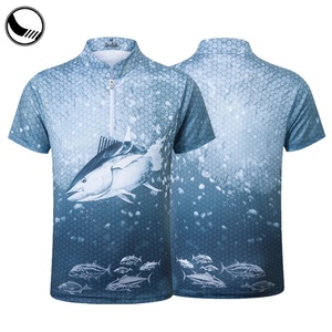 BETHERIVAL Sublimated Breathable 100% Polyester Plus Size Quick Dry Cheap Wholesale Fishing Jersey - Product Image 1