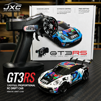 Voiture RC de drift JXC GT3RS PO4302 RTR 1/43 4WD 2,4 GHz avec télécommande entièrement proportionnelle, mini véhicule de course avec gyroscope et lumières LED