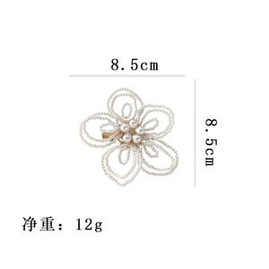 Élégante pince à cheveux de style français vintage pour femmes, pince à cheveux élégante en perles creuses pour femmes - Product Image 3