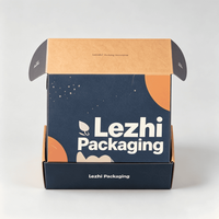Boîte d'expédition en carton ondulé personnalisée, imprimée recto-verso, avec doublure en mousse, en kraft extra-résistant, trois couches, pour emballage cadeau de vêtements