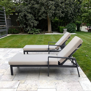 Lettino Prendisole Regolabile in Alluminio BHR, Sdraio da Esterno per <span class=keywords><strong>Piscina</strong></span>, Spiaggia e Giardino, Resistente alle Intemperie - Product Image 2