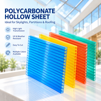 Panneau architectural en polycarbonate alvéolaire, protection UV, résistant aux chocs, léger, solution de matériau de construction