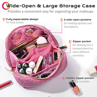Sacs cosmétiques brodés personnalisés pour femmes, sac de voyage pour maquillage, sac de maquillage Teddy, sac cosmétique en peluche