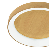 Luzete Lámparas de Techo LED Regulables de 96W, Eficientes, de Superficie, con Interruptor de Madera, Temperatura de Color 6500K, Elegantes para Hogar y Oficina