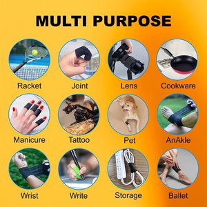 Một Phong Cách Đầy Đủ Thể Thao Thể Thao Băng Không Dệt Đàn Hồi Gắn Kết Băng Tự Dính Bóng Đá Grip Vớ Băng - Product Image 4