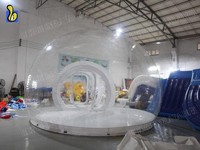 Tente à bulles transparente à base plate avec cadre en acier, en usine en Chine