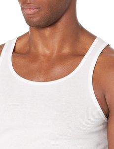 Kaus Tank rajut untuk pria, kaos Dalaman katun ringan gaya kasual berbagai warna 100% - Product Image 1