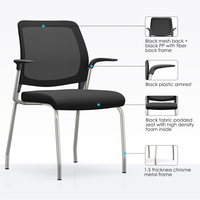 Chaise de formation pour bureau ou salle d'étude, ensemble durable et moderne de tables et chaises de conférence pour bureau