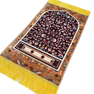 Custom Muslim Prayer Carpet Embossed Design with Separate Packaging Memory Foam Rug Islam Gifts Prayer Mat