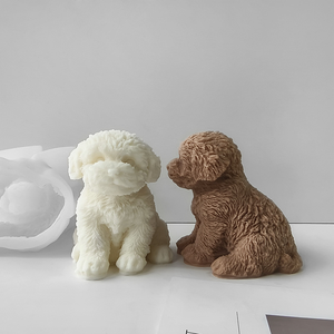 DIY Puppy Aromatherapy Candle Silicone Mold 3D Cute Dog Candle Molds Diy Handmade Soap Drop Glue Plaster Silicone Moulds Large - Product Image 1