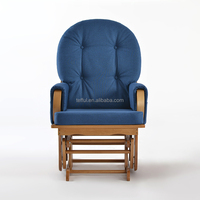 Fauteuil à bascule d'allaitement rembourré en bois pour salon, avec fonctions de sécurité – Article pour la crèche