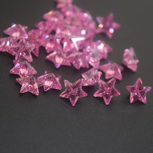 Étoile à cinq branches en zircon cubique synthétique, couleurs <span class=keywords><strong>améthyste</strong></span>/<span class=keywords><strong>orange</strong></span>/rose, tailles 3x3-6x6mm - Product Image 1