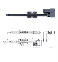 220V 110V Ac actionneurs linéaires 5000N 100 1500mm actionneur électrique à course pour ferme entrée d'air industrie du bétail