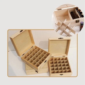 Boîte cadeau en bois carrée artisanale de Taïwan pour huiles essentielles avec impression jet d'encre UV et option de logo personnalisé - Product Image 2