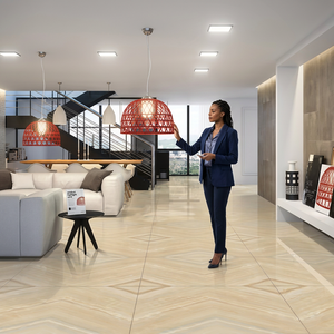 Modern Carrara White 600x1200mm Polished Bookmatch Porcelain Floor And Wall Slab Tiles - Product Image 6