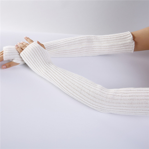 Gants chauffe-bras en tricot sans doigts pour femmes, accessoires d'<span class=keywords><strong>hiver</strong></span>, vente en gros, - Product Image 4